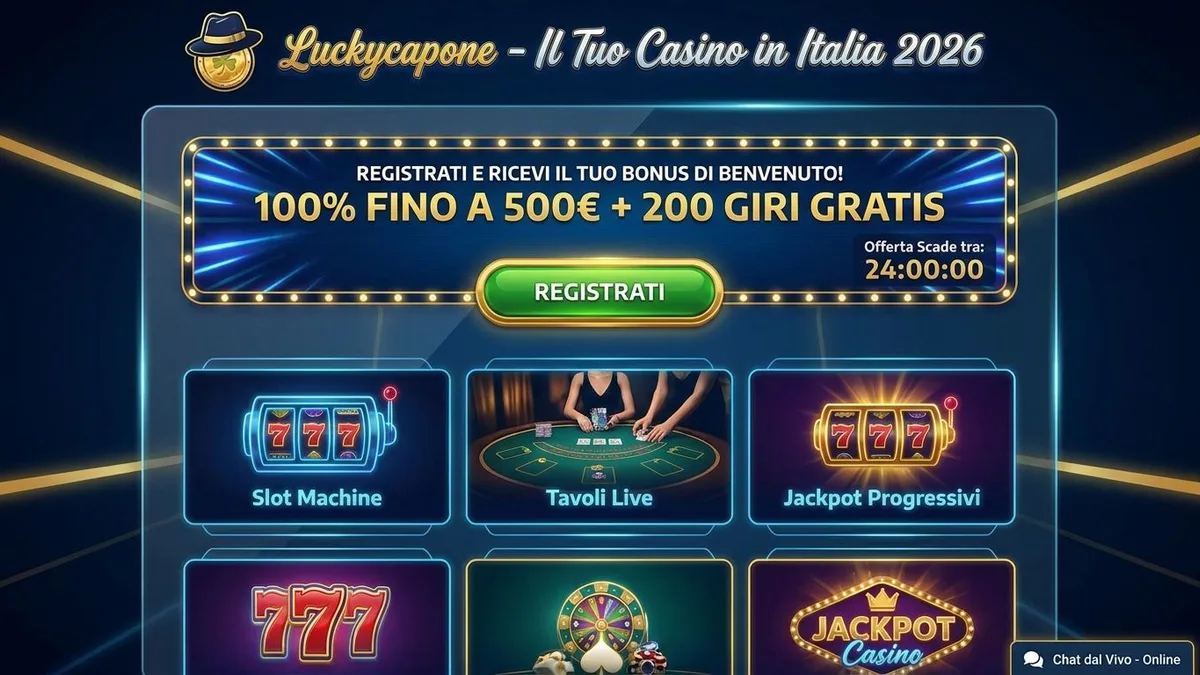 Registrazione con bonus Luckycapone